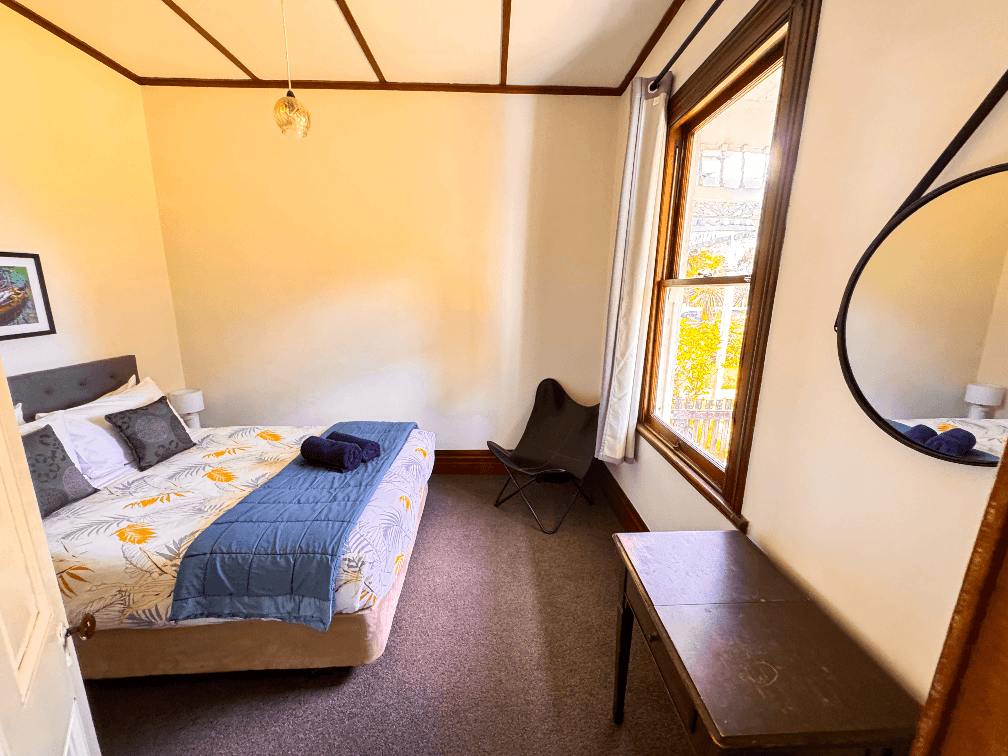 Accommodation in Gisborne Aberdeen Villa 3 bedroom house, photo is of front bedroom 1