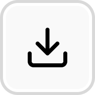 Icon representing a download action, with an arrow pointing down into a tray, symbolizing file or data downloading.