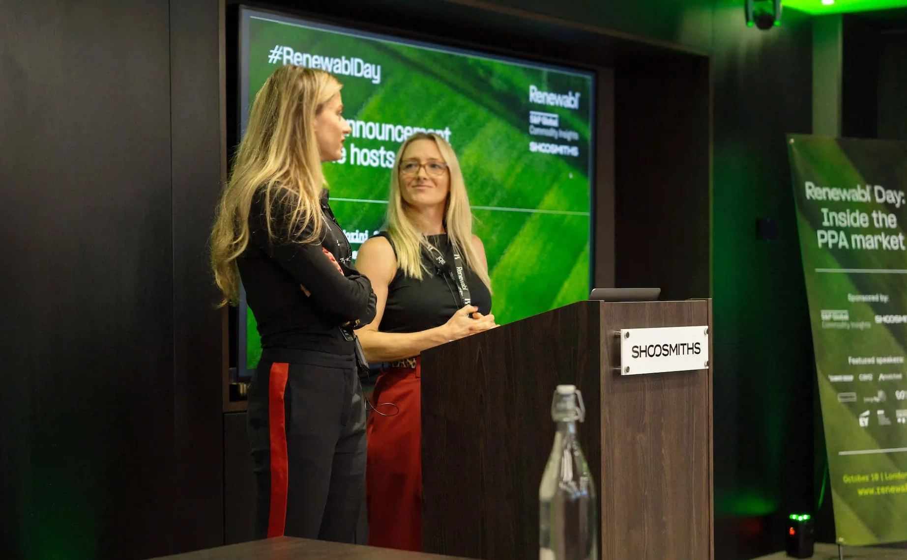 Stage at Renewabl Day 2025 where Carolyn Addy from Renewabl and Vittoria Elena Morini from S&P Global are presenting our joint hourly EAC index