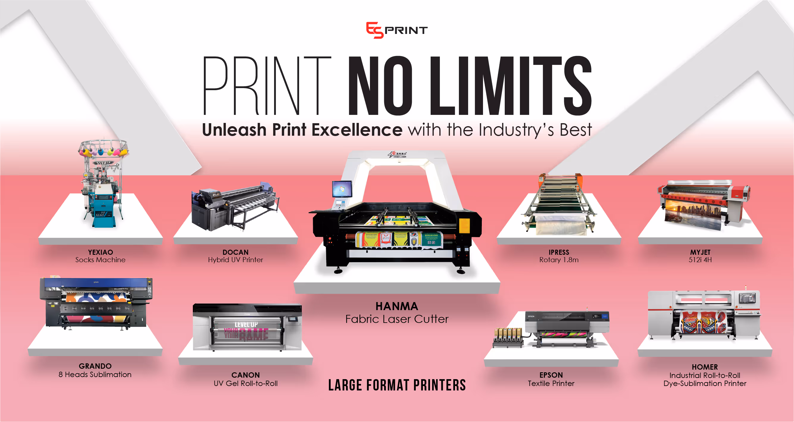 Slide showing a large format printer for commercial printing jobs