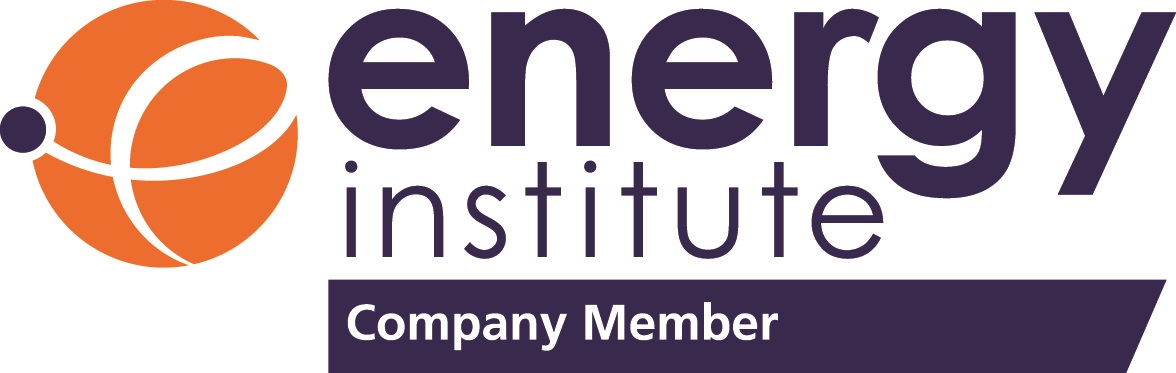 Energy Institute logo with orange circular emblem and text 'energy institute' and 'Company Member' in a dark purple banner.