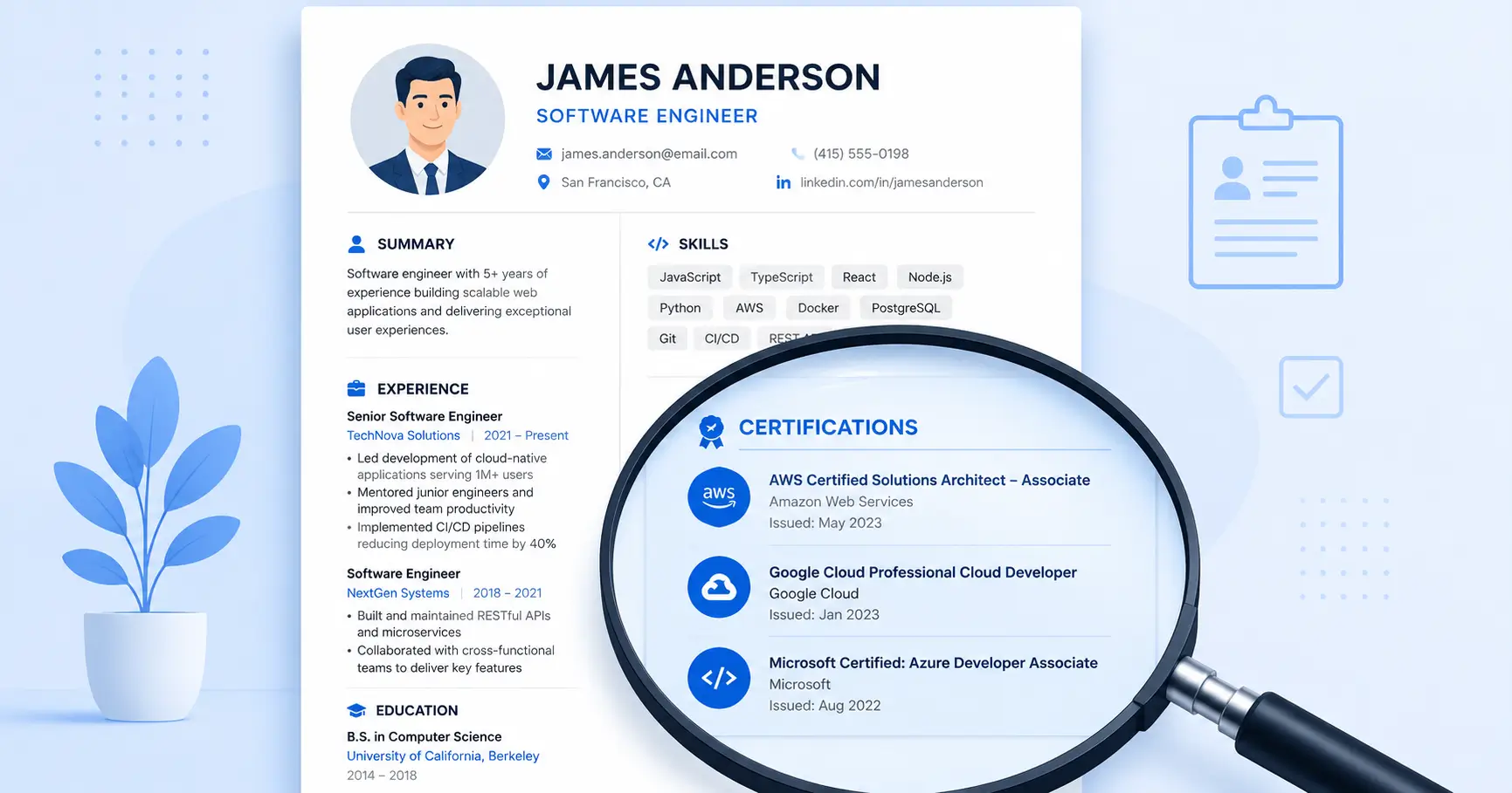 How to List Certifications on a Resume: Format, Placement & Examples
