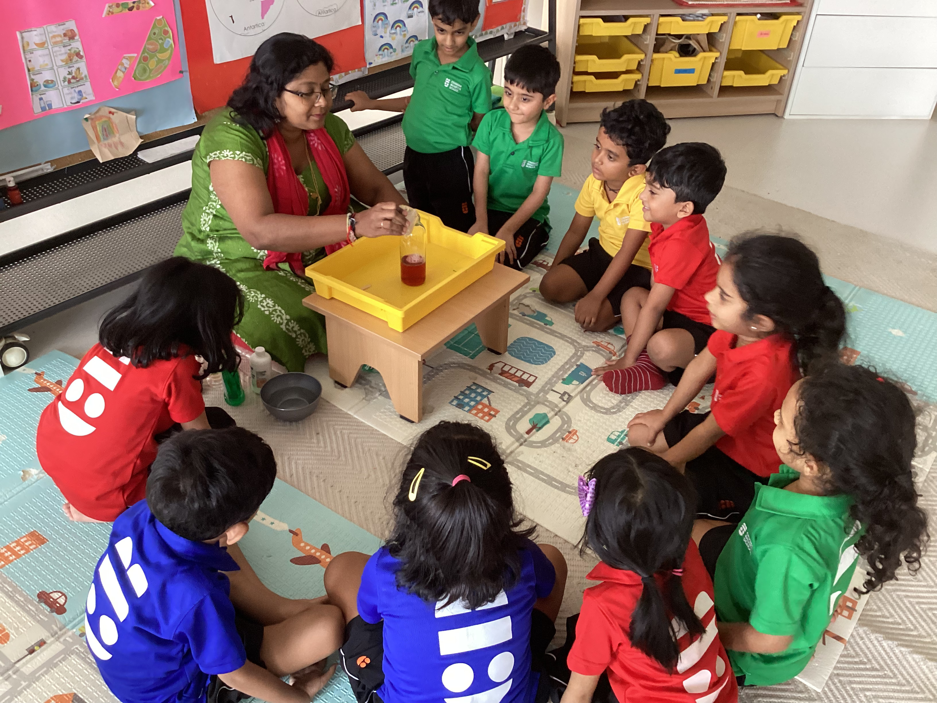 Teacher using her smart board, Teaching students about the heart