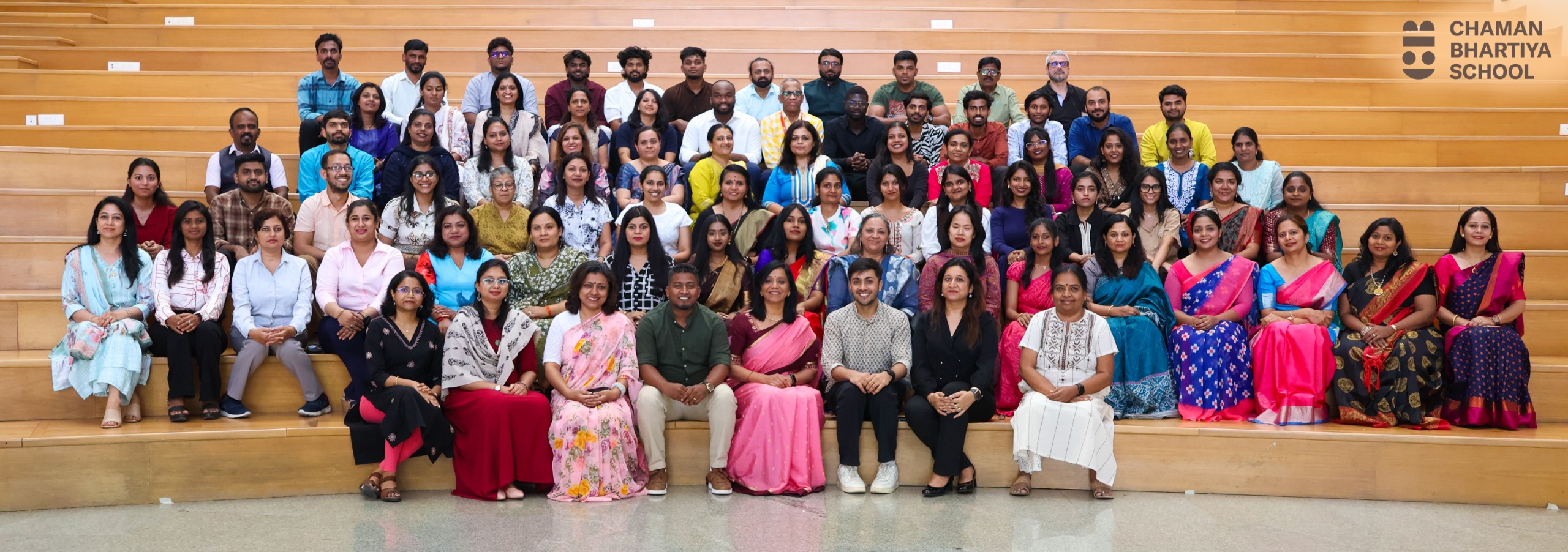Teachers in atrium