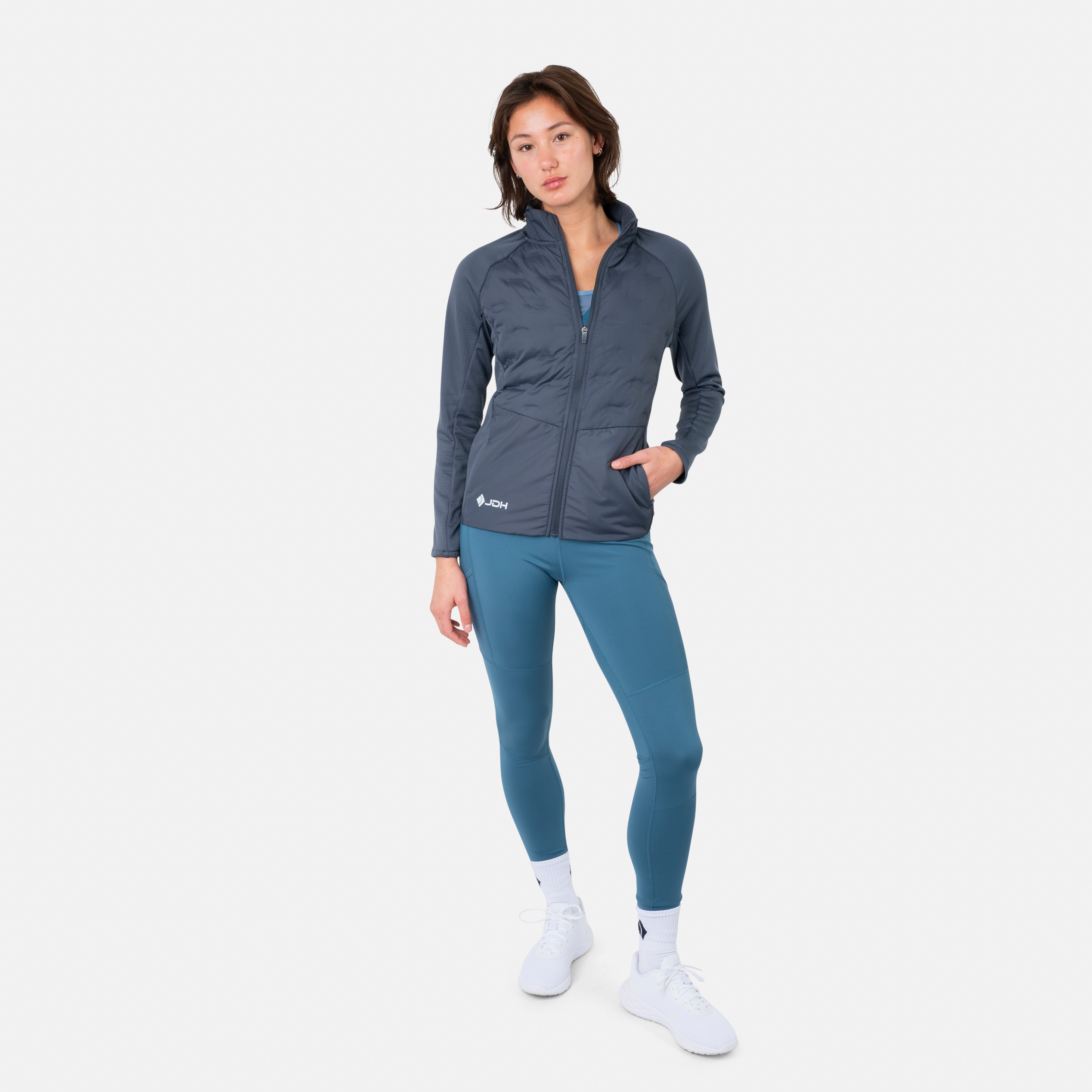 Women hybrid padded jacket