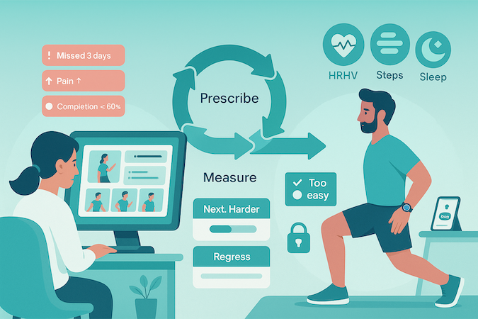 home exercise program regime when building a physcial therapy platform