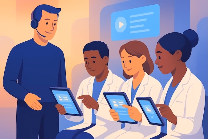 user training documentation when healthcare app is being deployed