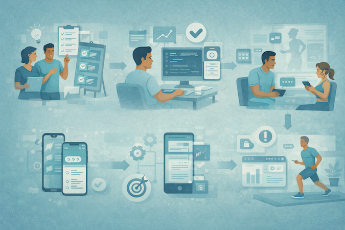 step by step personal training app development