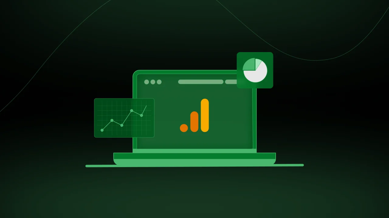 Graphic representing Google Analytics dashboard