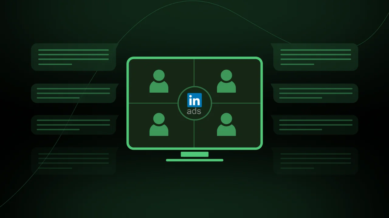 Graphic representing LinkedIn Ads webinar with comment section
