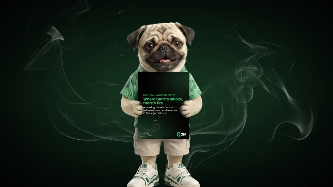 SOMDOG holding a report titled "Where there's smoke, there's fire"