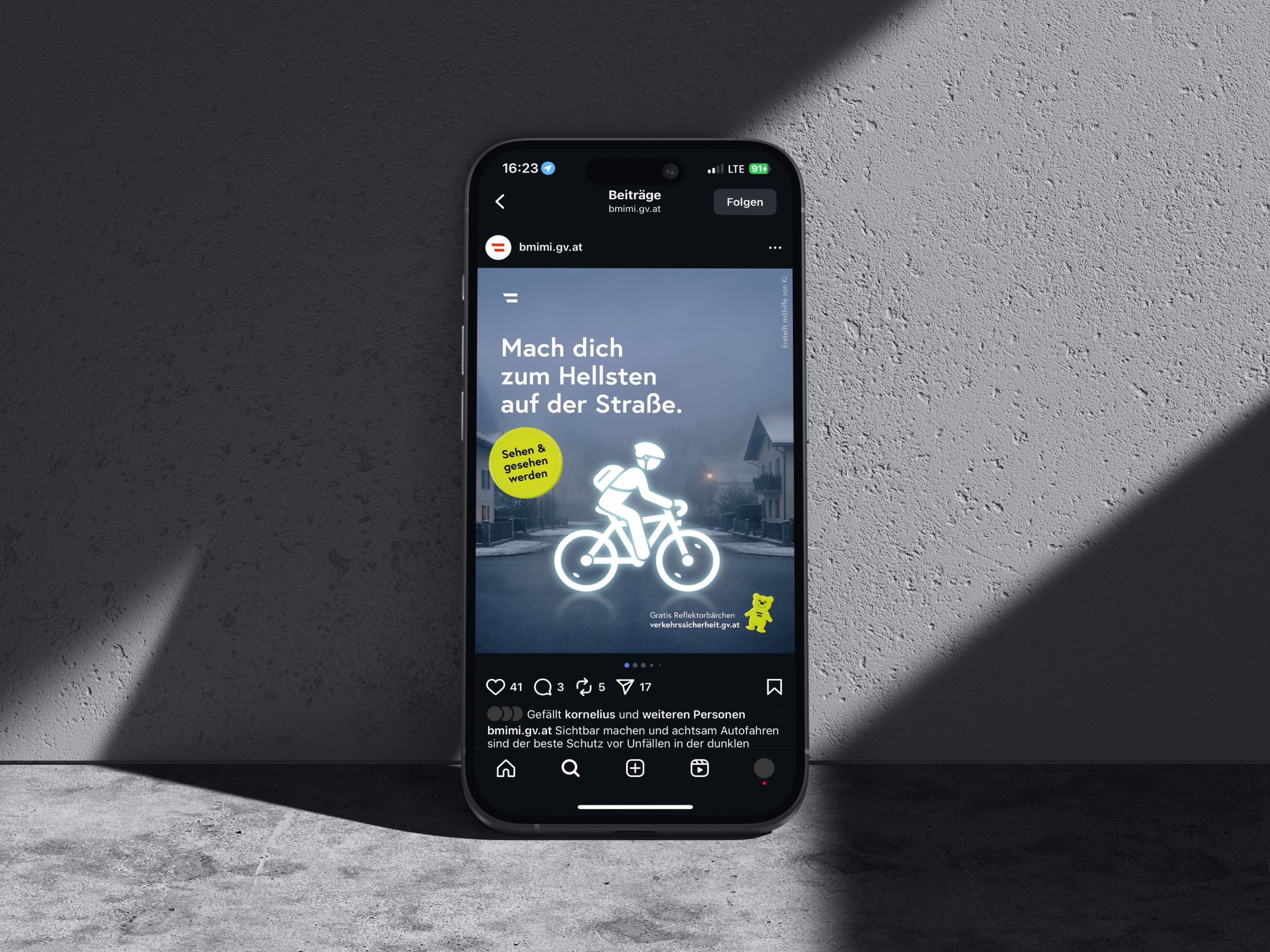 Sichtbarkeit im Straßenverkehr