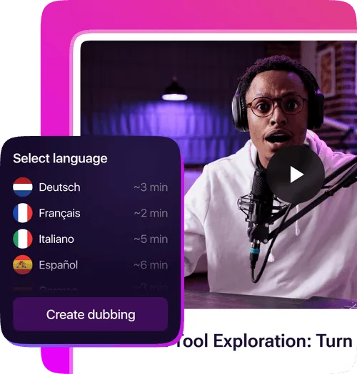 This image is about the features of Murf AI's Dubbing Studio