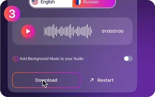 Step 3: Download Your Transformed Voice Instantly