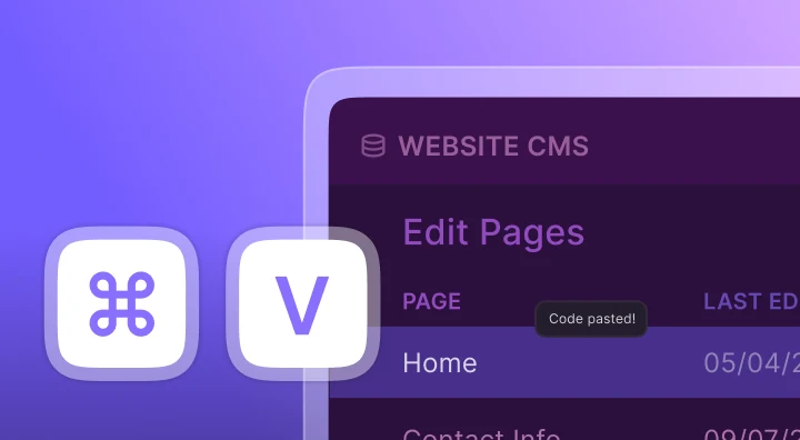 Paste the script into your website/CMS and publish!