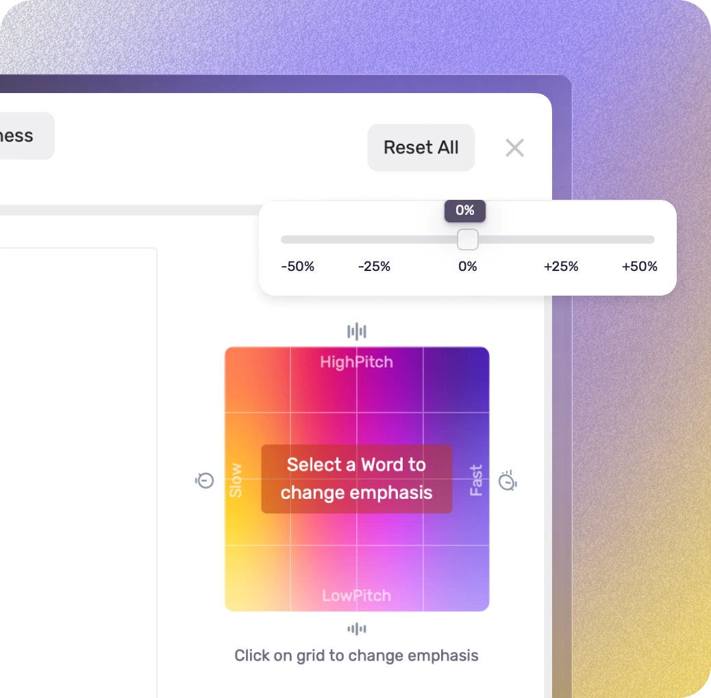 Control Speed, Pitch, and Tone