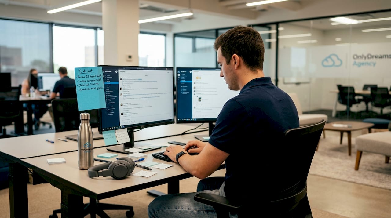 Workspace showing fan chat management workload