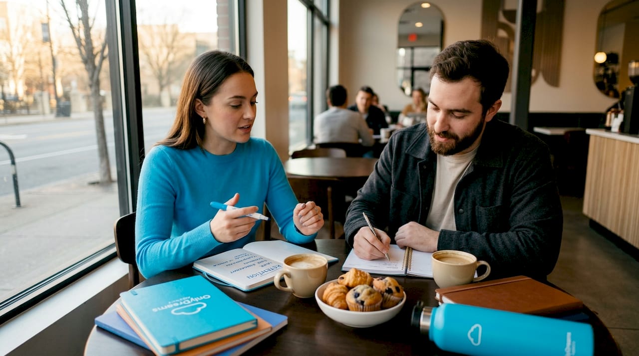 Content creators planning retention improvements together