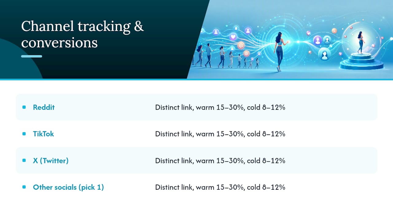 Diagram of OnlyFans promotion channels and conversion tracking
