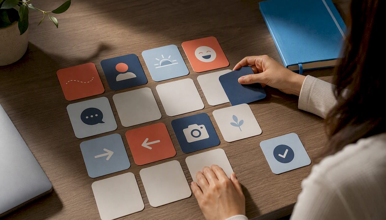 Two-week content calendar with rotating formats