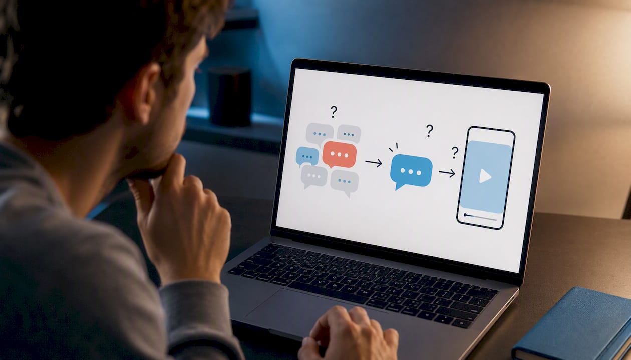 Comments transformed into response video ideas