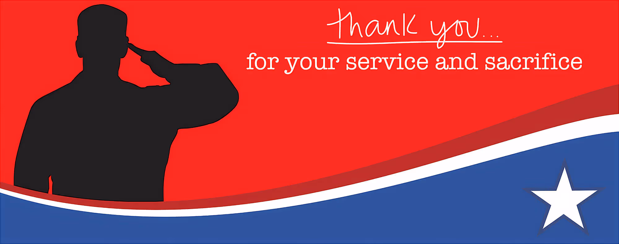thank you for your service and sacrifice - veteran support concept