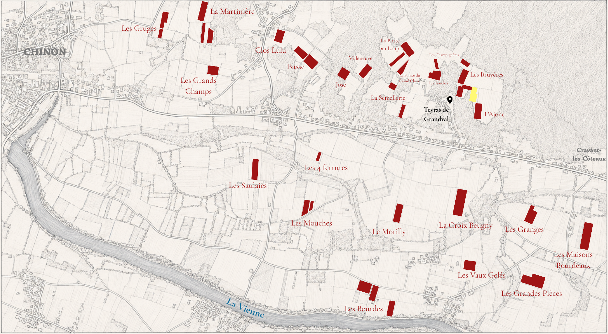 Carte des vignes