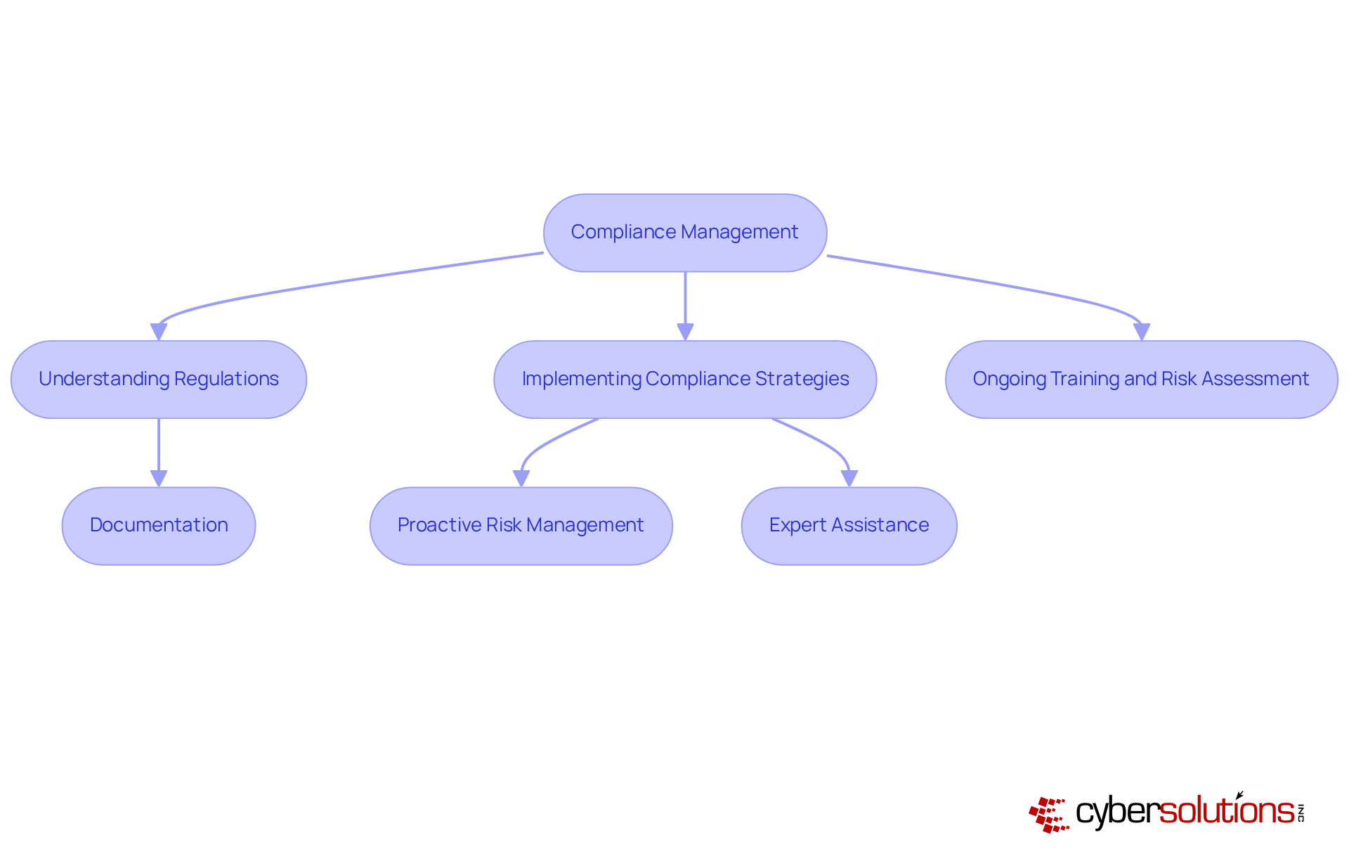 Each box represents a step or action in the compliance process. Follow the arrows to see how each step connects and contributes to effective compliance management.