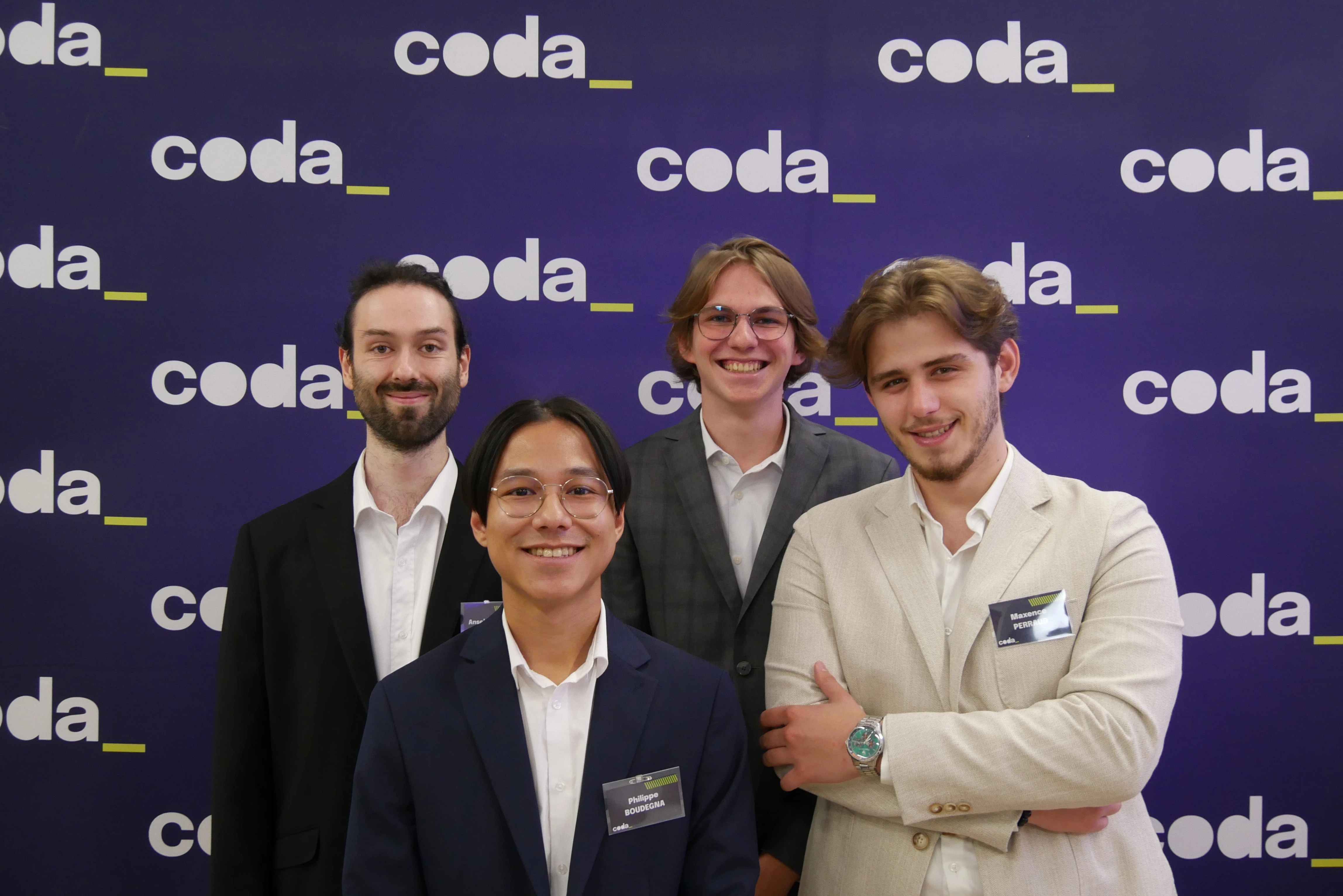 un groupe d'étudiants en chemise durant un jobdating