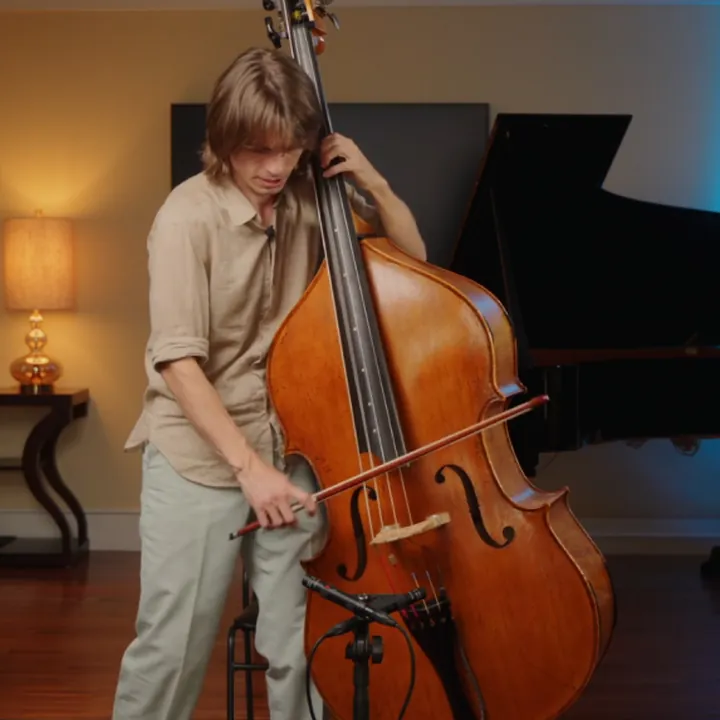 Bow Your Bass Like a Drummer