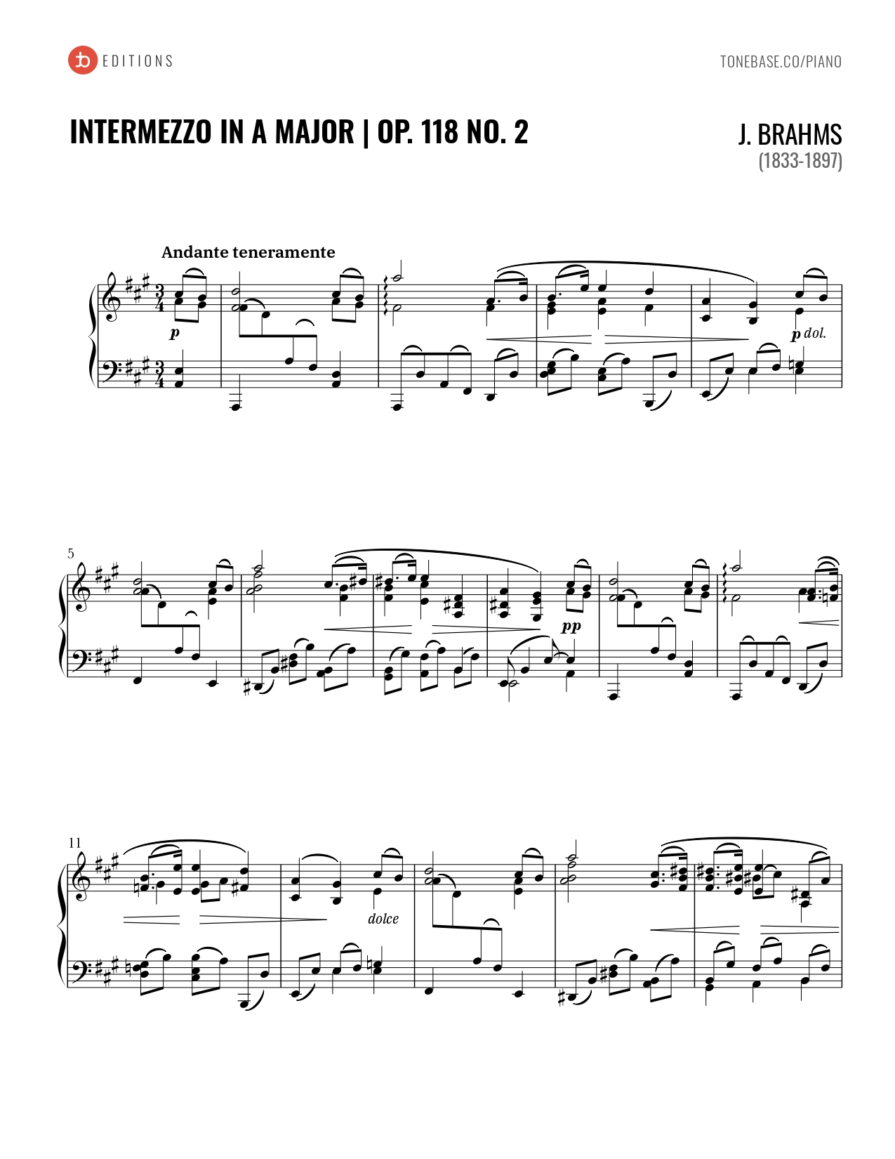 Intermezzo, Op. 118 No. 2
