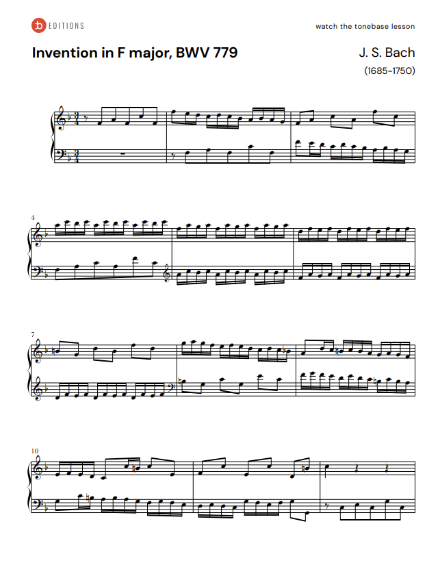 Invention in F major, BWV 779