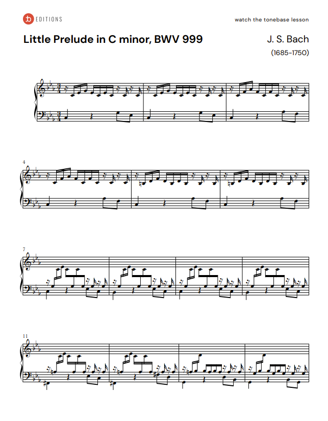 Little Prelude in C minor, BWV 999