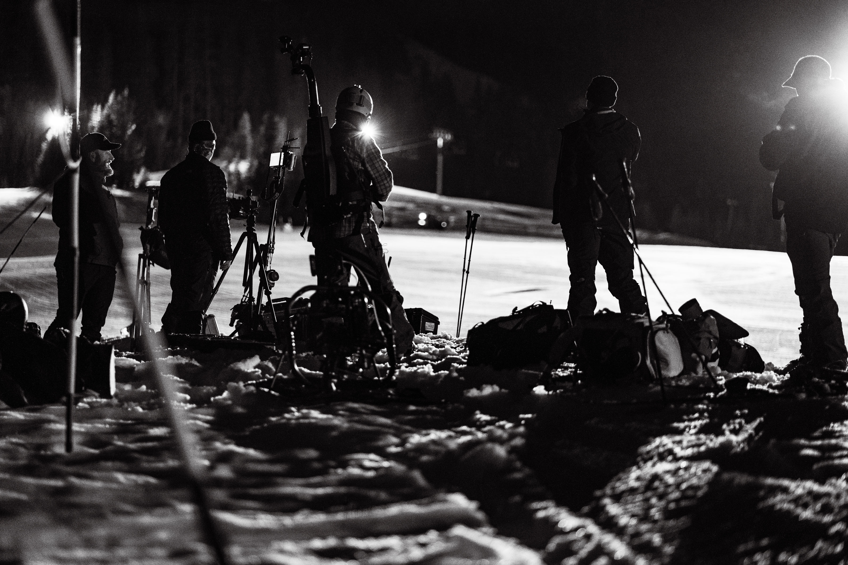 Vector crew on a night shoot