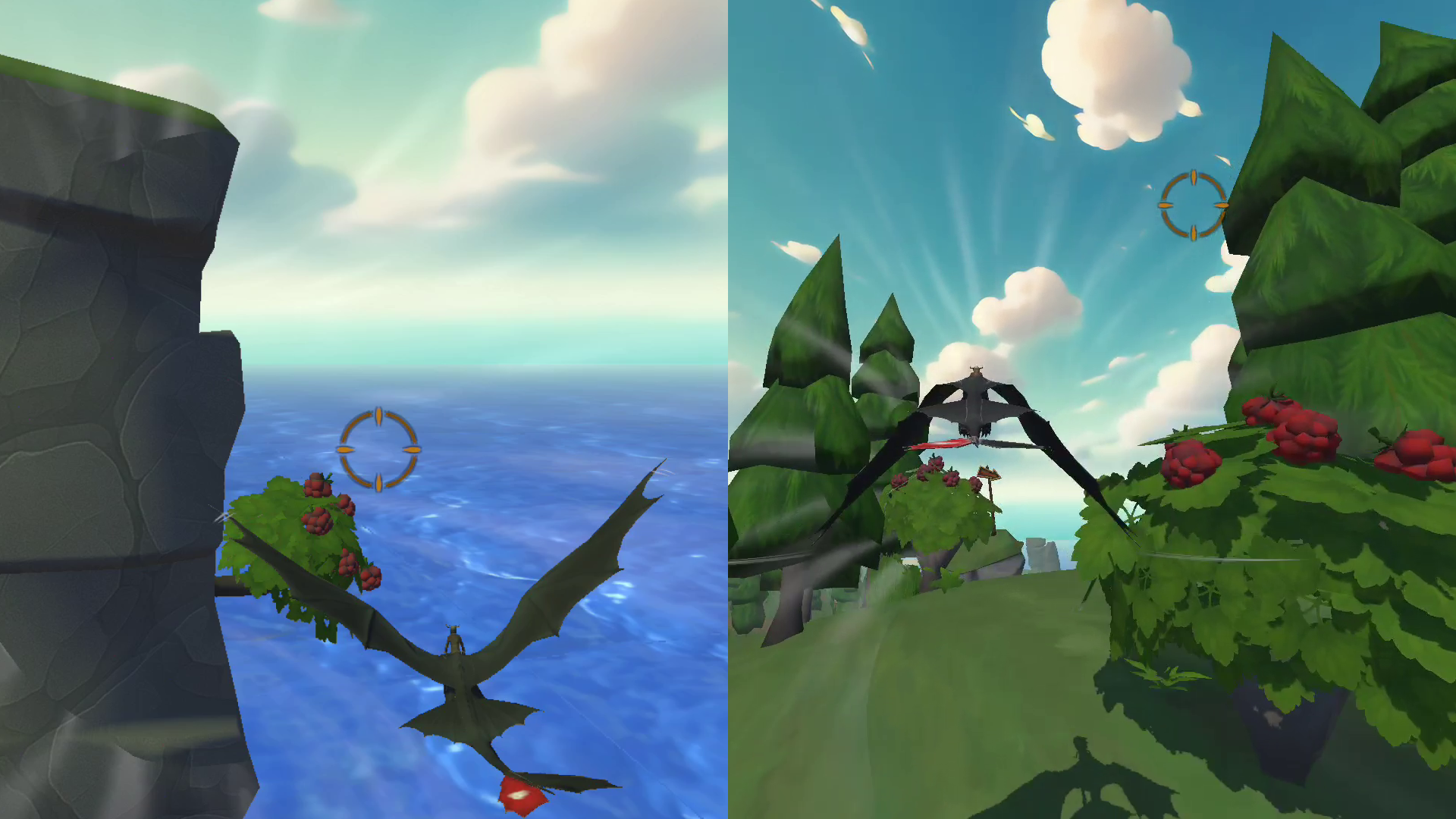 Screenshot from Nex Playground's How to Train Your Dragon game showing the location of fruit trees