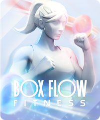 BoxFlow Fitness Game Tile, with statue-looking woman in a boxing pose.