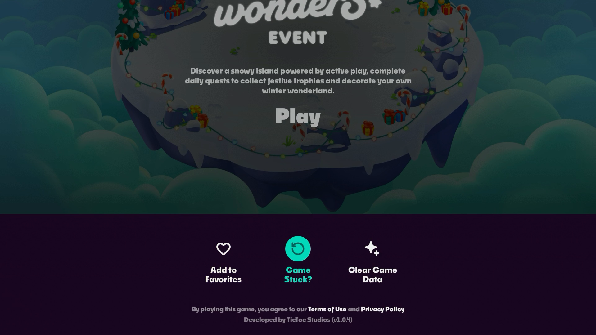 image showing how to select Game Stuck on game menu screen.