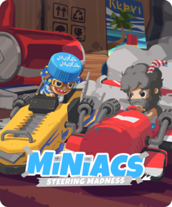 Miniacs: Steering Madness game tile, available on Nex Playground + Play Pass