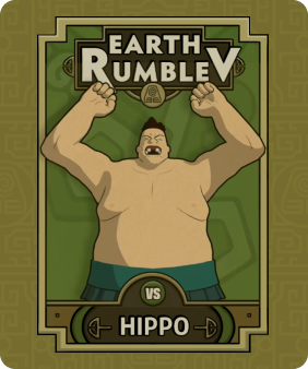 Image of the Hippo, one of the opponents you face in Avatar: The Last Airbender Earth Rumble, available only on Nex Playground + Play Pass