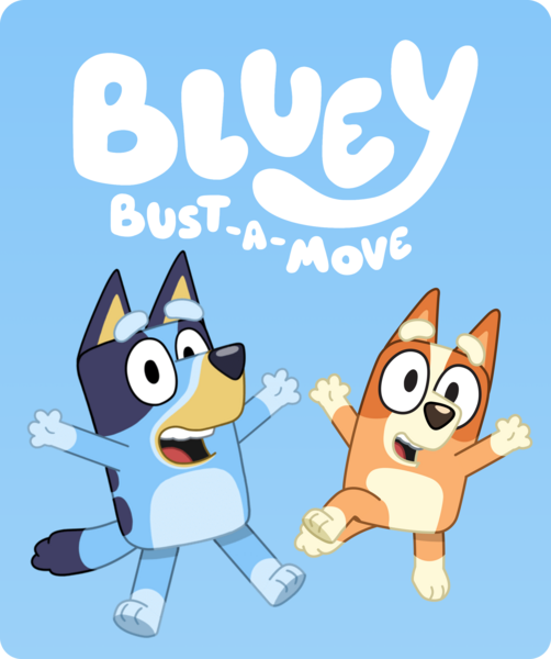 Bluey: Bust-a-Move game tile, a motion-based Bluey game only available on Nex Playground + Play Pass.