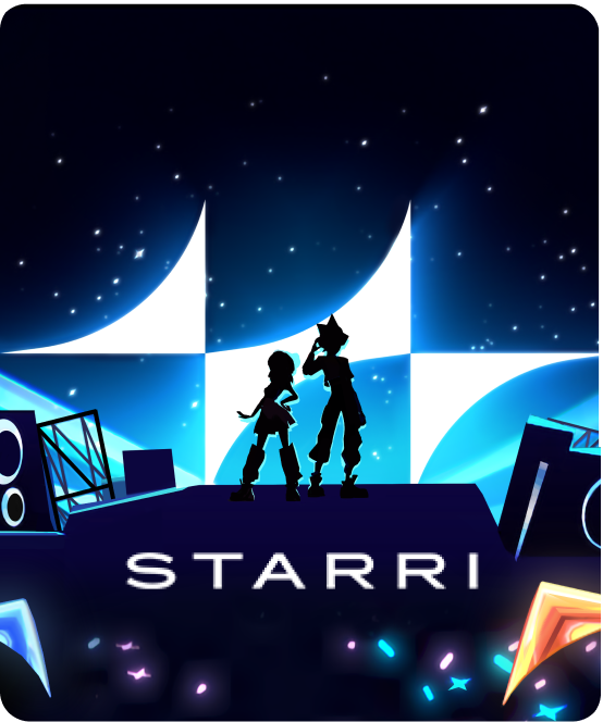 Starri game tile, a beat-matching game on Nex Playground.