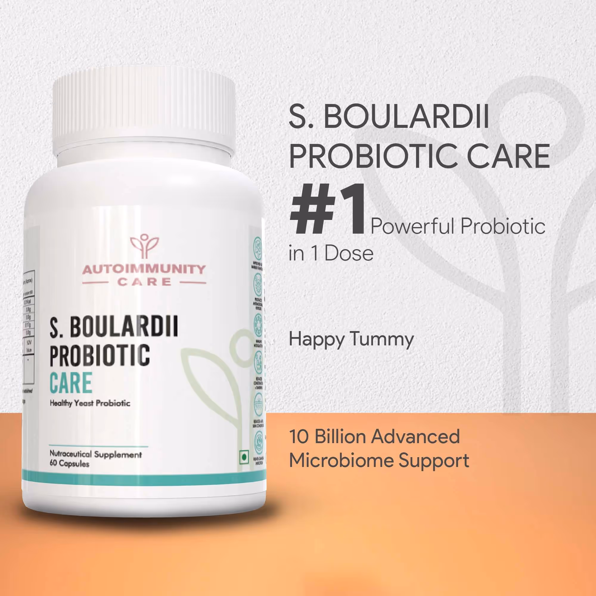 An artboard of S. Boulardii Probiotic Care featuring its unique feature.