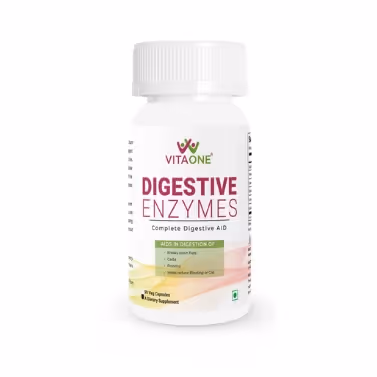 A box of VitaOne Digestive Enzymes Capsules.