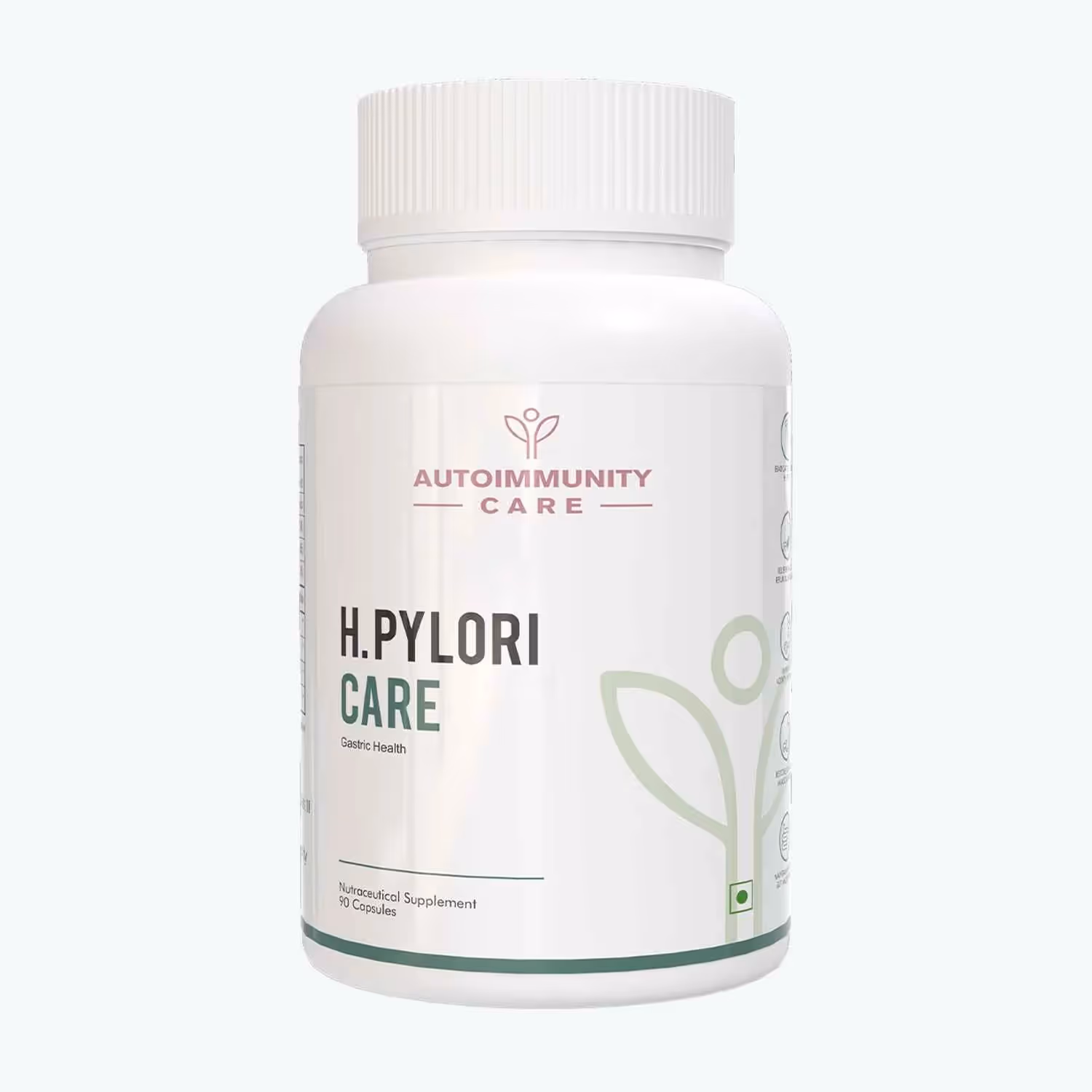 A box of H Pylori Care capsules.