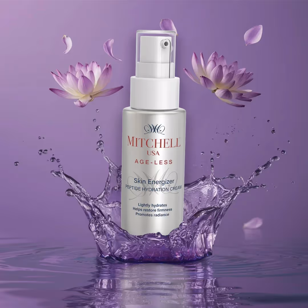 A pump bottle of AGE LESS Skin Energizer.