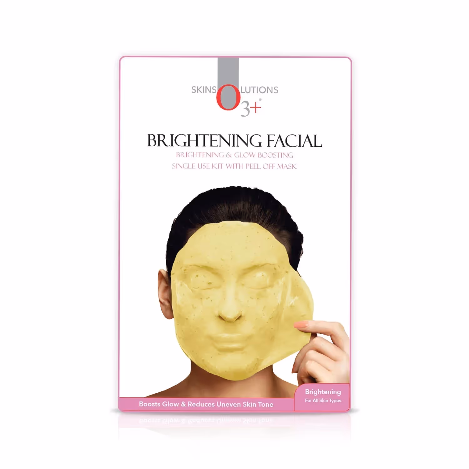 The packet of O3+ Brightening Facial Single Dose Kit.