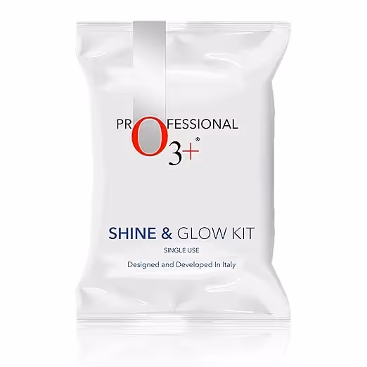 A packet of O3+ Shine & Glow Kit.