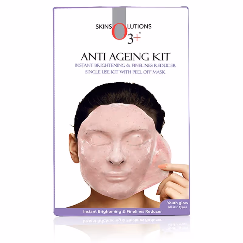 A packet of O3+ Anti-Ageing Kit.