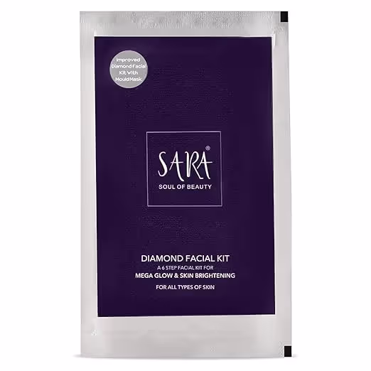 A packet of Sara Beauty Diamond Facial Kit.