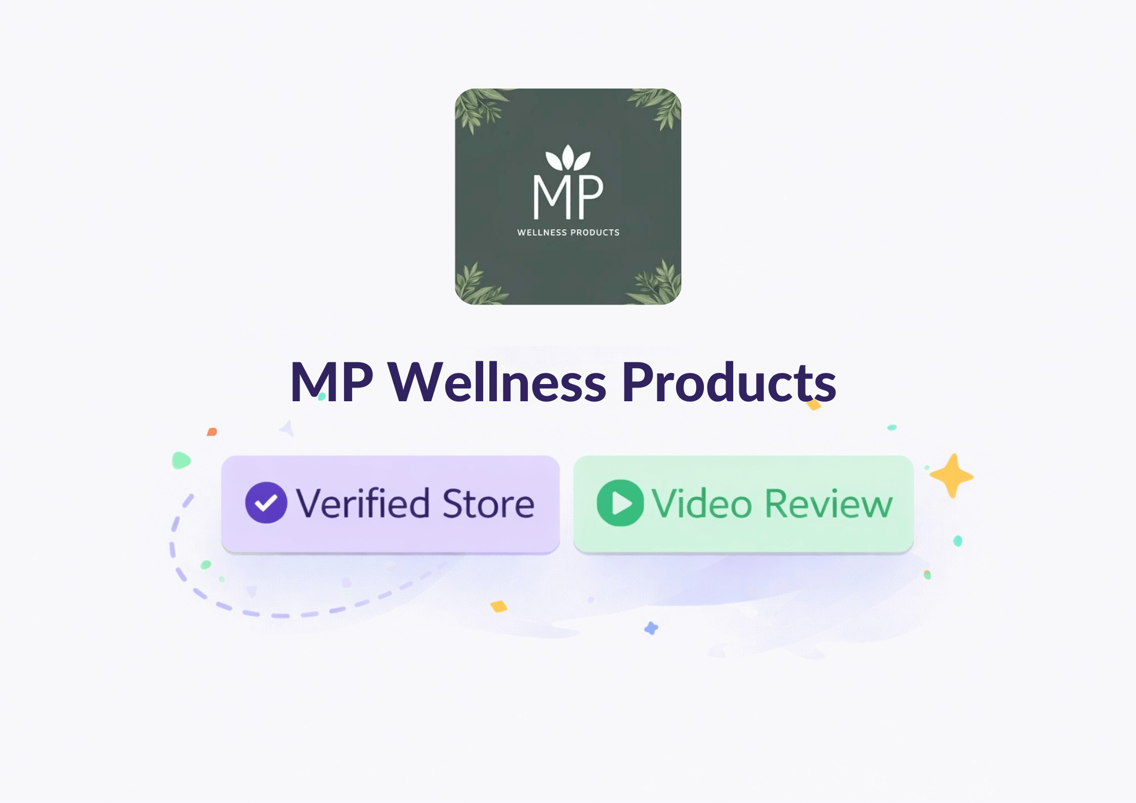 “Verified store owner profile showing store logo, store name, and video review badge”